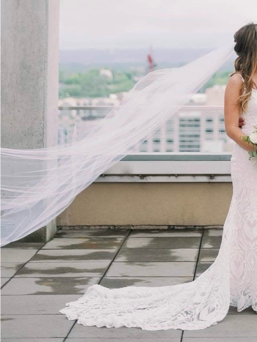 Cathedral Length Rhinestone Wedding Veil | Bridal Veil | Sparkly Veil